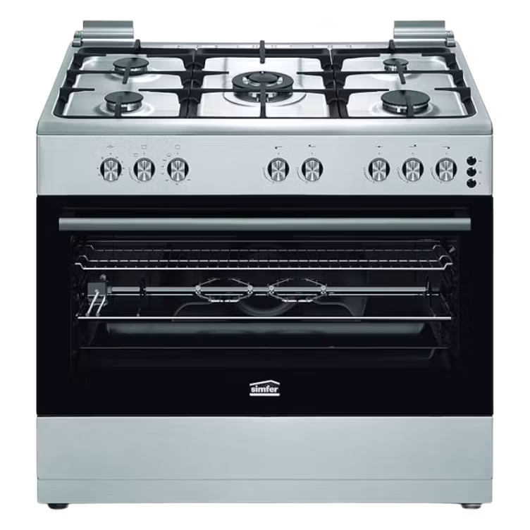 Simfer 9060GS 90x60 5 Burner Gas Hob With Oven
